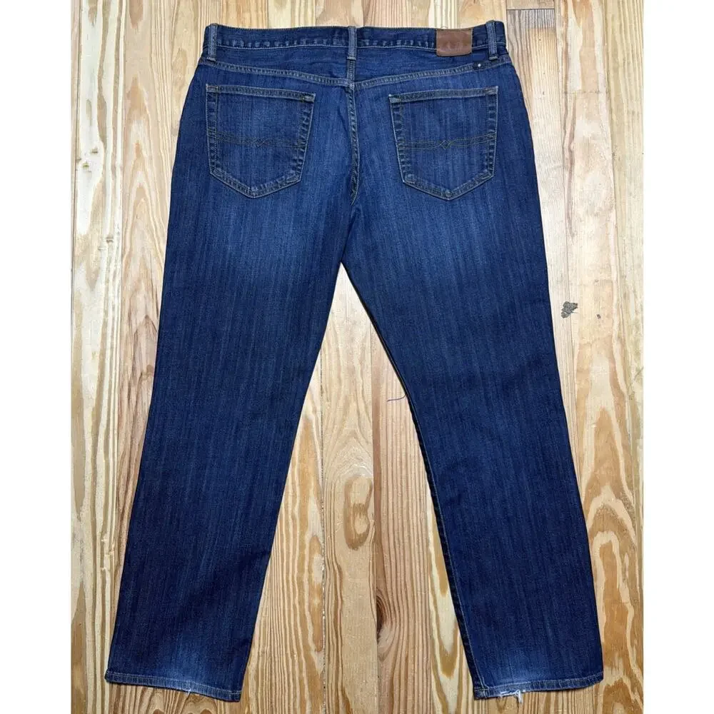 Lucky Brand 181 Relaxed Straight Jeans Mens 38x30 Dark Wash Stretch Denim